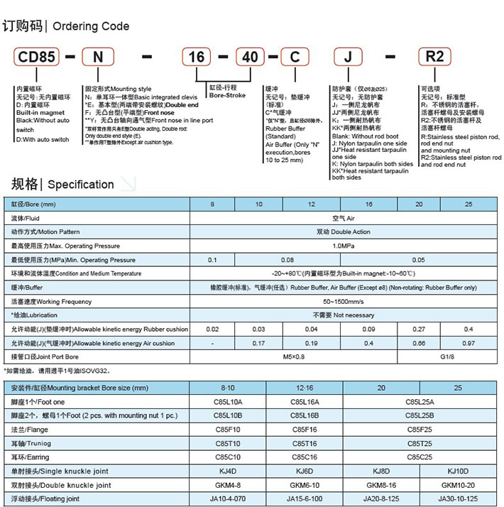 PNEUMATIC CYLINDER